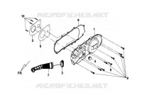 COUVERCLE DE CARTER GAUCHE pour SYM GTS 125I (LN12W1-F) (L2-L3) de 2013
