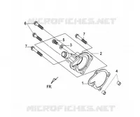 COUVERCLE DE POMPE A EAU pour SYM GTS 125I (LN12W1-F) (L2-L3) de 2013