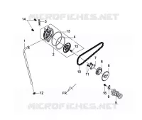 COUVERCLE LATÉRAL CULASSE pour SYM GTS 125I (LN12W1-F) (L2-L3) de 2013