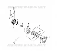 DEMARREUR   EMBRAYAGE EXTERIEUR pour SYM GTS 125I (LN12W1-F) (L2-L3) de 2013