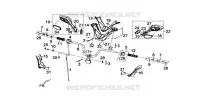 ENSEMBLE DE POIGNÉE / ENSEMBLE DE MIROIR ARRIÈRE DROIT GAUCHE pour SYM GTS 125I (LN12W1-F) (L2-L3) de 2013