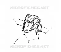 GARDE BOUE AVANT pour SYM GTS 125I (LN12W1-F) (L2-L3) de 2013