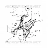 PANNEAU DE PLANCHER pour SYM GTS 125I (LN12W1-F) (L2-L3) de 2013