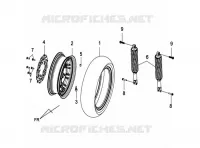 ROUE ARRIERE   AMORTISSEUR ARRIERE pour SYM GTS 125I (LN12W1-F) (L2-L3) de 2013