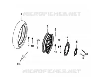 ROUE ARRIÈRE pour SYM GTS 125I (LN12W1-F) (L2-L3) de 2013