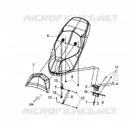 SELLE DOUBLE pour SYM GTS 125I (LN12W1-F) (L2-L3) de 2013