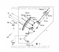 SILENCIEUX pour SYM GTS 125I (LN12W1-F) (L2-L3) de 2013