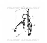 SUPPORT ARRIÈRE DROIT GAUCHE pour SYM GTS 125I (LN12W1-F) (L2-L3) de 2013