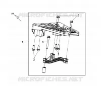 SUPPORT DE VALISE SUPÉRIEURE pour SYM GTS 125I (LN12W1-F) (L2-L3) de 2013