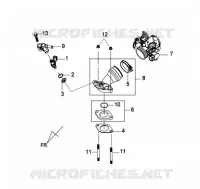 TUYAU D'ENTREE pour SYM GTS 125I (LN12W1-F) (L2-L3) de 2013