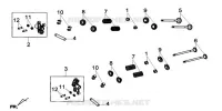 BRAS DE CULBUTEUR DE SOUPAPE D'ADMISSION ET D'ÉCHAPPEMENT pour SYM GTS 125I SPORT (LN12WE-EU) (E4) (L7-M0) de 2020