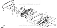 COUVERCLE DE CARTER GAUCHE pour SYM GTS 125I SPORT (LN12WE-EU) (E4) (L7-M0) de 2020