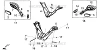 COUVERCLE DE POIGNÉE SUPÉRIEURE / JEU DE MIROIR DROIT GAUCHE pour SYM GTS 125I SPORT (LN12WE-EU) (E4) (L7-M0) de 2020