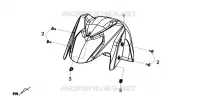 GARDE BOUE AVANT pour SYM GTS 125I SPORT (LN12WE-EU) (E4) (L7-M0) de 2020