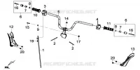 POIGNÉE DE DIRECTION pour SYM GTS 125I SPORT (LN12WE-EU) (E4) (L7-M0) de 2020