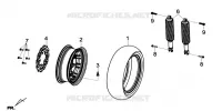 ROUE ARRIERE   AMORTISSEUR ARRIERE pour SYM GTS 125I SPORT (LN12WE-EU) (E4) (L7-M0) de 2020