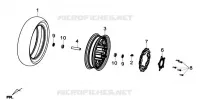 ROUE ARRIÈRE pour SYM GTS 125I SPORT (LN12WE-EU) (E4) (L7-M0) de 2020