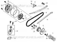 ARBRE A CAMES   CHAINE ACT pour SYM HD 125 (LH12W-6) (DRUM BRAKE) (K3-K6) de 2006