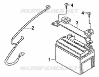 BATTERIE pour SYM HD 125 (LH12W-6) (DRUM BRAKE) (K3-K6) de 2006