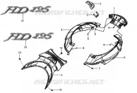 CARÉNAGES CENTRE pour SYM HD 125 (LH12W-6) (DRUM BRAKE) (K3-K6) de 2006