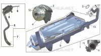 ECHAPPEMENT pour SYM HD 125 (LH12W-6) (DRUM BRAKE) (K3-K6) de 2006