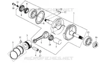 EMBIELLAGE   PISTON pour SYM HD 125 (LH12W-6) (DRUM BRAKE) (K3-K6) de 2006