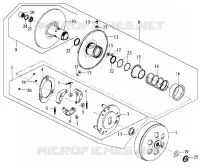 EMBRAYAGE pour SYM HD 125 (LH12W-6) (DRUM BRAKE) (K3-K6) de 2006