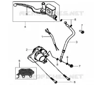FREIN AVANT pour SYM HD 125 (LH12W-6) (DRUM BRAKE) (K3-K6) de 2006