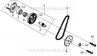POMPE A HUILE pour SYM HD 125 (LH12W-6) (DRUM BRAKE) (K3-K6) de 2006