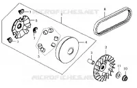 POULIE VARIO AVANT pour SYM HD 125 (LH12W-6) (DRUM BRAKE) (K3-K6) de 2006
