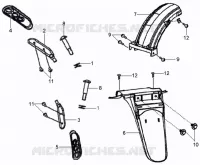 REPOSE PIEDS pour SYM HD 125 (LH12W-6) (DRUM BRAKE) (K3-K6) de 2006