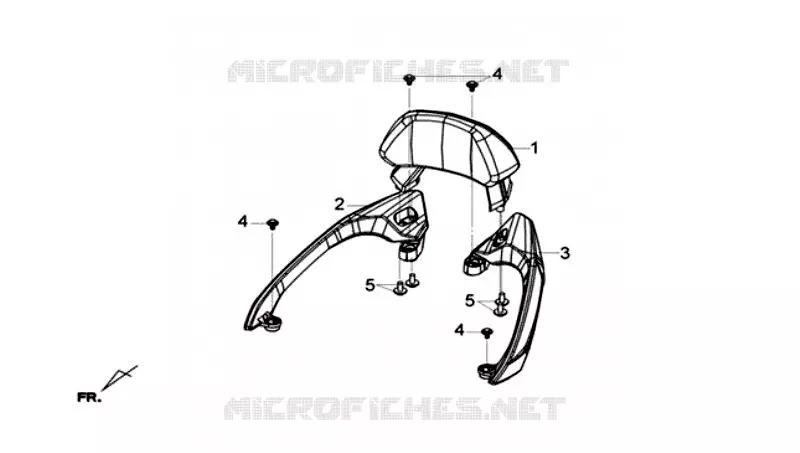 SUPPORT ARRIÈRE DROIT-GAUCHE SYM scooter 125 2015 JOYMAX 125I (LN12W7H-EU) (L5)  JOYMAX 125I (LN12W7H-EU) (L5)