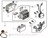 BATTERIE pour SYM JOYRIDE 125 E2 (LA12W4-6) (K4-K6) de 2006