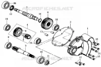 BOÎTE DE TRANSFERT pour SYM JOYRIDE 125 E2 (LA12W4-6) (K4-K6) de 2006