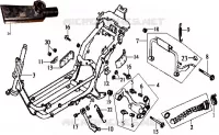 CHASSIS pour SYM JOYRIDE 125 E2 (LA12W4-6) (K4-K6) de 2006