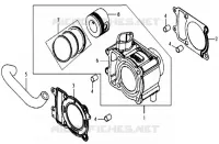 CYLINDRE pour SYM JOYRIDE 125 E2 (LA12W4-6) (K4-K6) de 2006