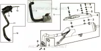 ECHAPPEMENT pour SYM JOYRIDE 125 E2 (LA12W4-6) (K4-K6) de 2006