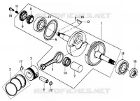 EMBIELLAGE   PISTON pour SYM JOYRIDE 125 E2 (LA12W4-6) (K4-K6) de 2006