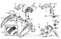 FLANCS DE CARENAGES pour SYM JOYRIDE 125 E2 (LA12W4-6) (K4-K6) de 2006