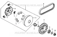 POULIE VARIO AVANT pour SYM JOYRIDE 125 E2 (LA12W4-6) (K4-K6) de 2006