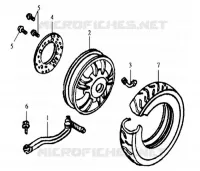 ROUE ARRIÈRE pour SYM JOYRIDE 125 E2 (LA12W4-6) (K4-K6) de 2006
