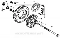 ROUE AVANT pour SYM JOYRIDE 125 E2 (LA12W4-6) (K4-K6) de 2006
