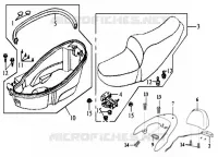 SELLE   COFFRE pour SYM JOYRIDE 125 E2 (LA12W4-6) (K4-K6) de 2006