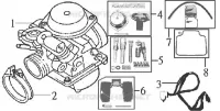 CARBURATEUR pour SYM METRO EUROPE 125 (EURO MX - HF12W-6) (K2-K4) de 2004