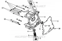 COUVERCLE CARTER   POMPE  A HUILE (1) pour SYM METRO EUROPE 125 (EURO MX - HF12W-6) (K2-K4) de 2004