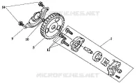 COUVERCLE CARTER   POMPE  A HUILE (2) pour SYM METRO EUROPE 125 (EURO MX - HF12W-6) (K2-K4) de 2004