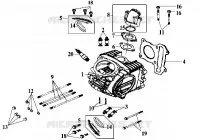 CULASSE pour SYM METRO EUROPE 125 (EURO MX - HF12W-6) (K2-K4) de 2004