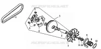 FLASQUE DE POULIE pour SYM METRO EUROPE 125 (EURO MX - HF12W-6) (K2-K4) de 2004