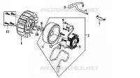 GÉNÉRATRICE   DÉMARREUR pour SYM METRO EUROPE 125 (EURO MX - HF12W-6) (K2-K4) de 2004