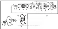 POULIE MOTRICE VARIO pour SYM METRO EUROPE 125 (EURO MX - HF12W-6) (K2-K4) de 2004